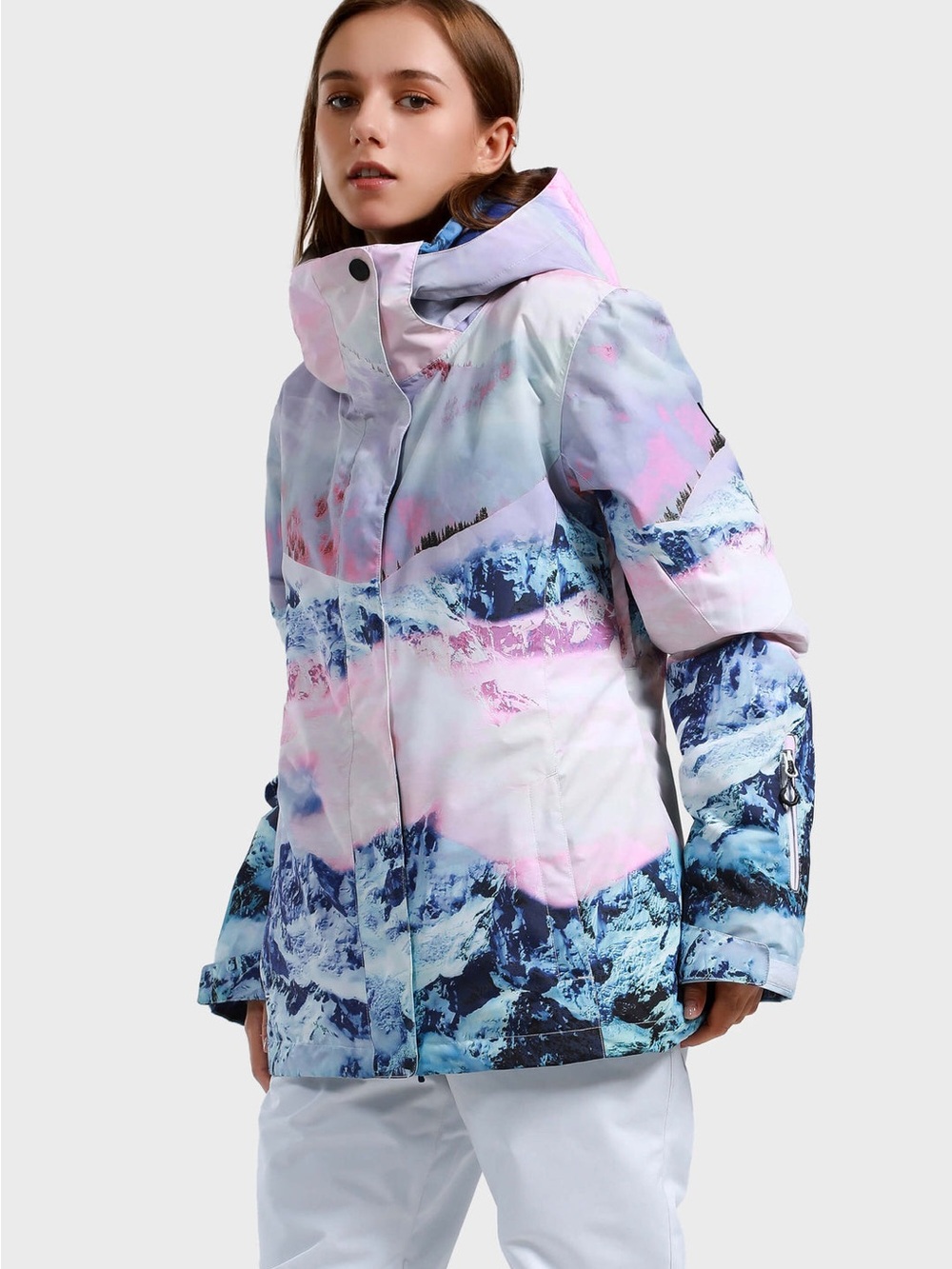 GSOU SNOW Women’s Snow Mountain Waterproof Ski Jacket Hood Size L - Picture 15 of 16